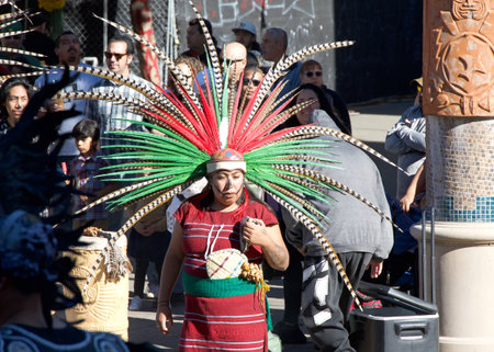 Oakland, CA - Oct 29, 2023: Unidentified participants at the annual Dia de los Muertos, or Day of...