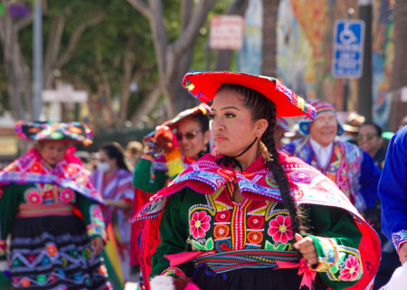 San Francisco, CA - May 29, 2022: Unidentified participants in the 44th annual Carnaval Grand parade...
