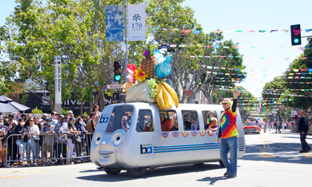San Francisco, CA - May 29, 2022: Unidentified participants in the 44th annual Carnaval Grand parade...
