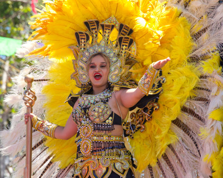 San Francisco, CA - May 29, 2022: Unidentified participants in the 44th annual Carnaval Grand parade in the Mission District, this years theme, Colores de Amor â Inclusivity, Family and Community.のeditorial素材