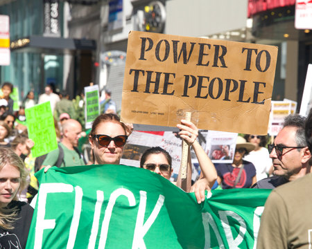 San Francisco, CA - Oct 8, 2022: Participants in Rise up for Abortion BayArea organized Women's Reproductive Rights march through the streets in San Francisco.のeditorial素材