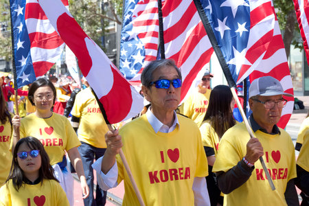 San Francisco, CA - Aug 10, 2024: Participants in the 31st annual Pistahan Parade, a colorful display of Filipino community pride and diversity.のeditorial素材