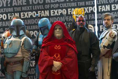 San Francisco, CA - Dec 1, 2024: Cosplay participants attending Fan Expo celebrate their favorite...