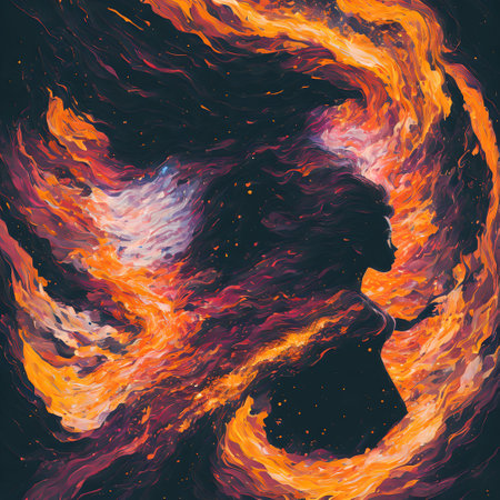 Abstract background with fire flames. Vector illustration for your graphic design. AI generatedの素材