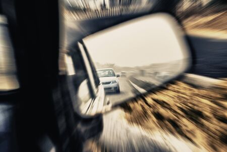 looking from side mirror