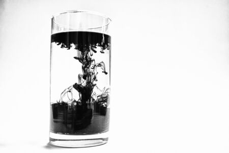 color drop in glassの写真素材