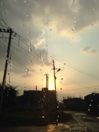 Raindrops on the car window