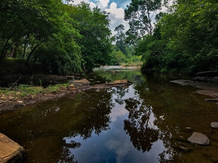 Water through the rocksの素材