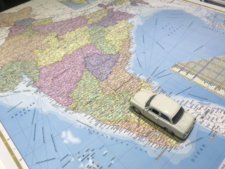 Concept of travel across India through car