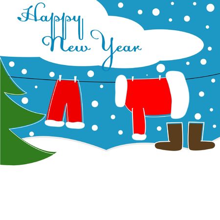 Funny Christmas backgroundのイラスト素材