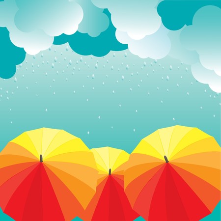 Umbrellas. Vector illustrationのイラスト素材