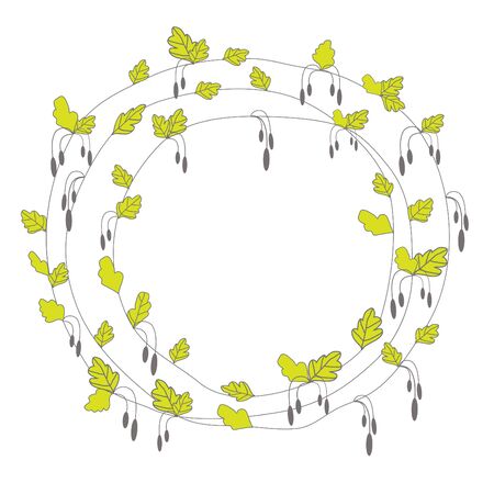 spring  background with leaf. vector illustrationのイラスト素材