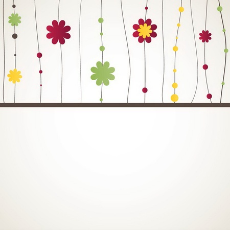 Background with flowers. illustrationのイラスト素材