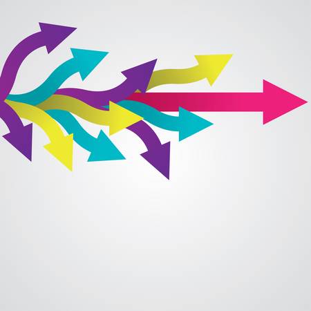 colorful vector sticker arrows. Vector illustrationのイラスト素材