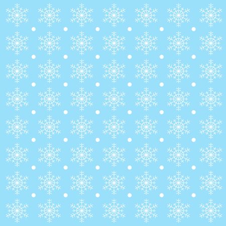 Christmas snow flakes on blue background. Vector illustration.のイラスト素材