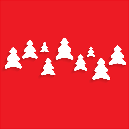 Christmas trees card. Happy New Year. Vector illustration.のイラスト素材