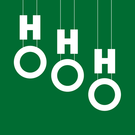 Christmas decoration - ho-ho-ho! Vector illustration.のイラスト素材