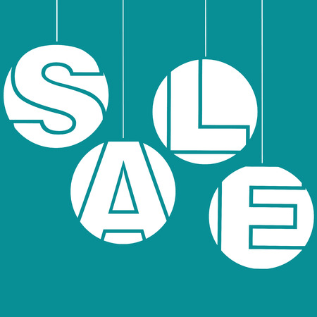 Christmas sale decoration balls. Vector illustration.のイラスト素材