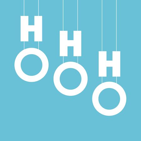 Christmas decoration - ho-ho-ho! Vector illustration.のイラスト素材