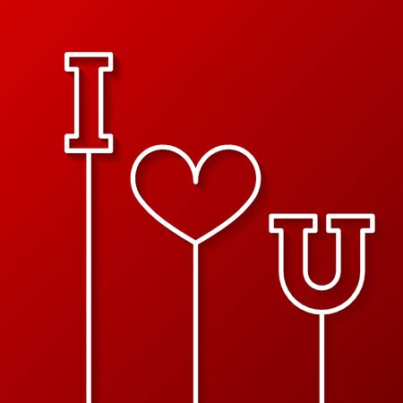 I love you. Valentines day vector illustration.のイラスト素材
