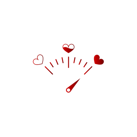 Love level meter. Valentines day. Vector illustration.のイラスト素材