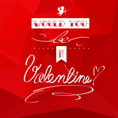 Valentine's day Greeting Card. A special Valentine for you. Vector illustration.のイラスト素材