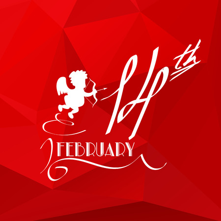 Valentine's day Greeting Card. A special Valentine for you. Vector illustration.のイラスト素材