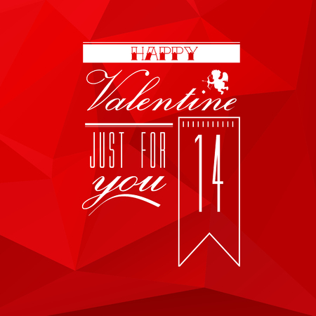 Valentine's day Greeting Card. A special Valentine for you. Vector illustration.のイラスト素材