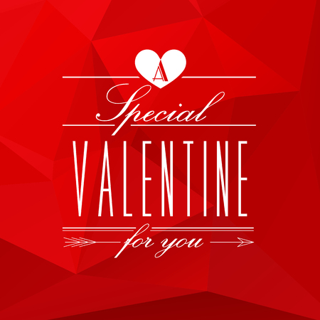 Valentine's day Greeting Card. A special Valentine for you. Vector illustration.のイラスト素材
