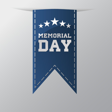 Memorial Day label with stars. Vector illustration.のイラスト素材