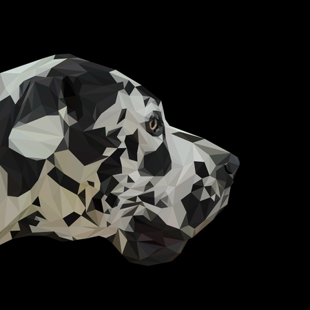 German dogue dog animal low poly design. Triangle vector illustration.のイラスト素材