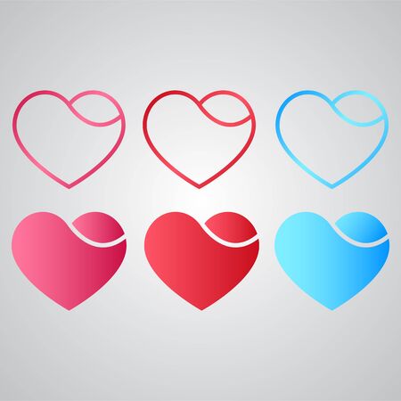 Logo heart icon. Vector illustration.のイラスト素材