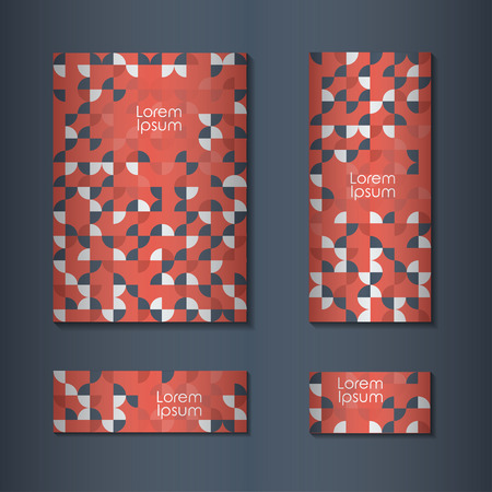 Abstract retro background with multicolored geometric circles  shape. Vector illustration.のイラスト素材