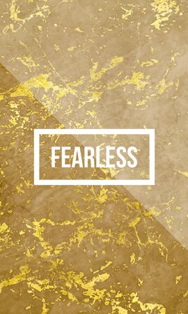 Fearless motivational quote on modern marble texture.の写真素材