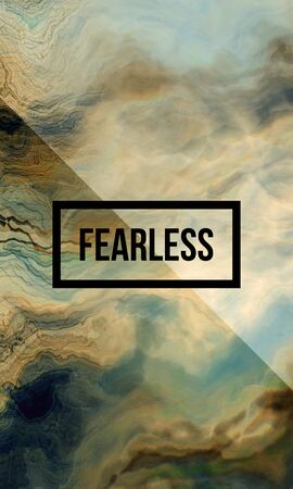 Fearless motivational quote on abstract liquid background.の写真素材