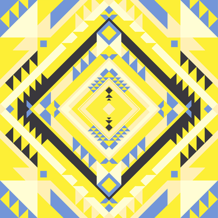 Abstract geometric design. Multi color tribal background. Vector illustration.のイラスト素材