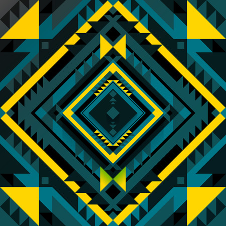 Abstract geometric design. Multi color tribal background. Vector illustration.のイラスト素材