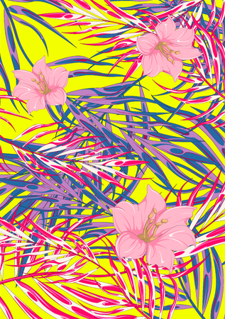 Tropic summer vibes backgroundの写真素材
