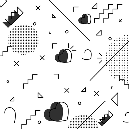 Love pattern. Heart Valentineâs Day. Vector illustration.のイラスト素材