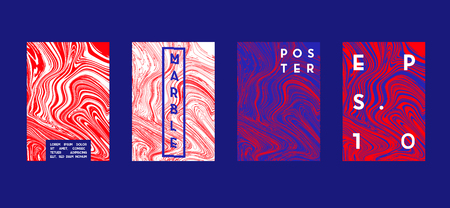 Poster with marble geometric pattern. Cool colorful backgrounds. Applicable for Banners, Placards, Posters, Flyers. Vector illustration.のイラスト素材