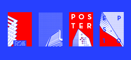 Architecture conceptual drawings. Colorful backgrounds. Applicable for Banners, Placards, Posters, Flyers. Vector illustration.のイラスト素材