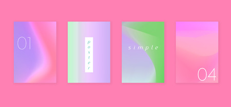 Poster with the holographic background. Cool colorful backgrounds. Applicable for Banners, Placards, Posters, Flyers. Vector illustration.の写真素材