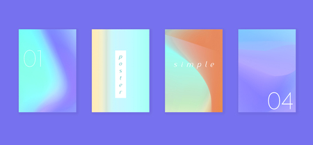 Poster with the holographic background. Cool colorful backgrounds. Applicable for Banners, Placards, Posters, Flyers. Vector illustration.の写真素材