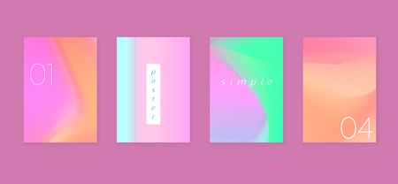 Poster with the holographic background. Cool colorful backgrounds. Applicable for Banners, Placards, Posters, Flyers. Vector illustration.の写真素材