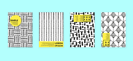 Poster with retro shapes. Cool colorful backgrounds. Applicable for Banners, Placards, Posters, Flyers. Vector illustration.の写真素材