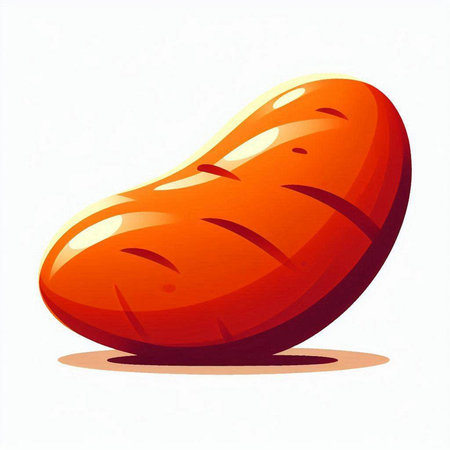 Illustration of a potato on a white background. Vector illustration.のイラスト素材