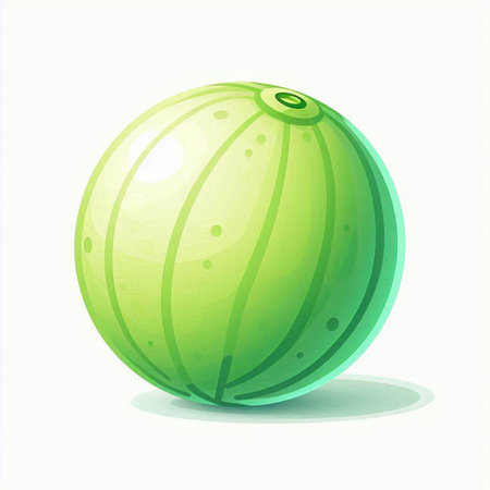 Illustration of a watermelon on a white background, vector illustrationのイラスト素材
