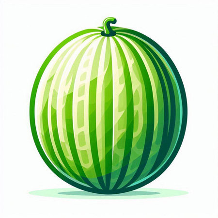Watermelon isolated on white background. Vector illustration. Eps 10.のイラスト素材