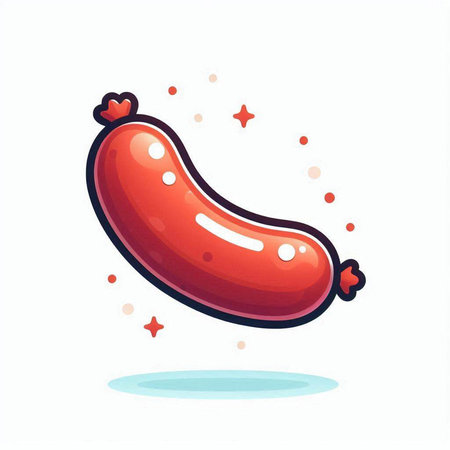 Sausage vector illustration. Isolated sausage on white background.のイラスト素材