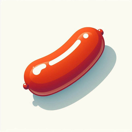 Sausage on a white background. Vector illustration. Eps 10のイラスト素材